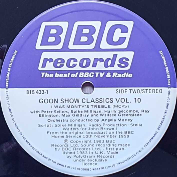 815 433-1 Goon show classics - Volume 10 Spike Milligan from the BBC records and Tapes library Label